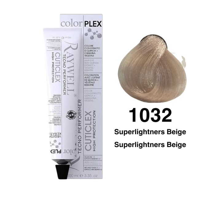 Raywell ColorPlex - Permanente Haarfarbe - 1032 - Superlightners Beige - 100 ml
