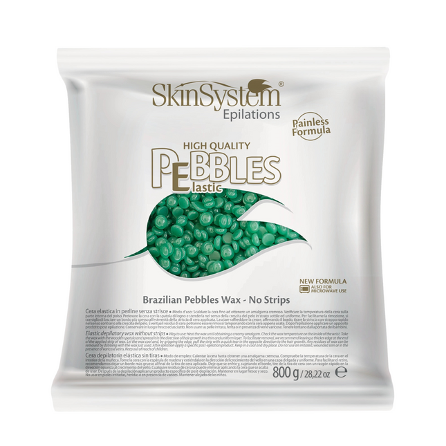 SkinSystem Pebbles Haarentfernungswachs – Chlorophyllcreme 800 g
