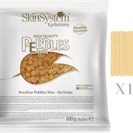 SkinSystem Pebbles Enthaarungswachs – Honigcreme 800 g