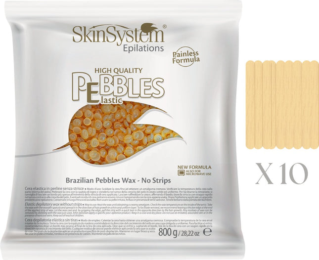 SkinSystem Pebbles Enthaarungswachs – Honigcreme 800 g