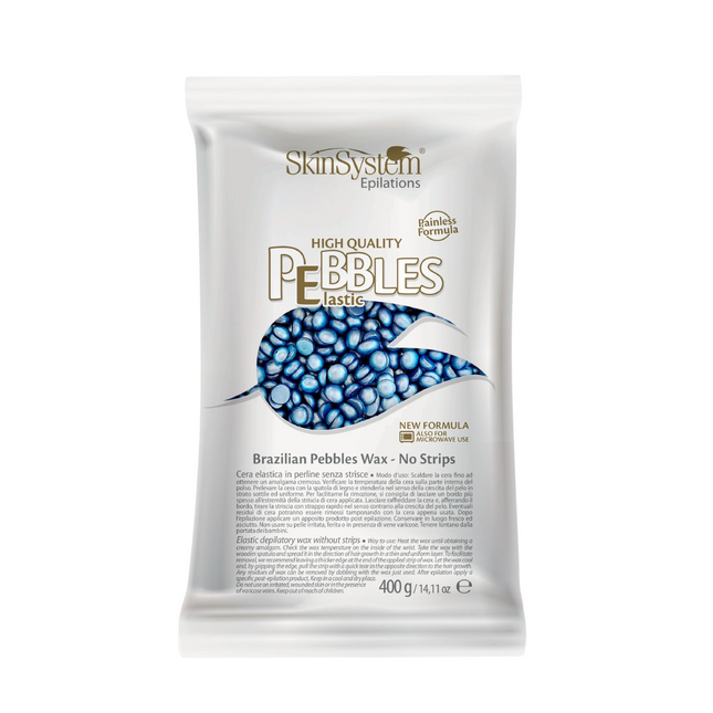SkinSystem Pebbles Haarentfernungswachs - Azulencreme 400 g