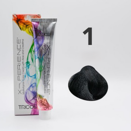 Tricol Xperience – Permanente Haarfarbe – 1 – Schwarz – 100 ml