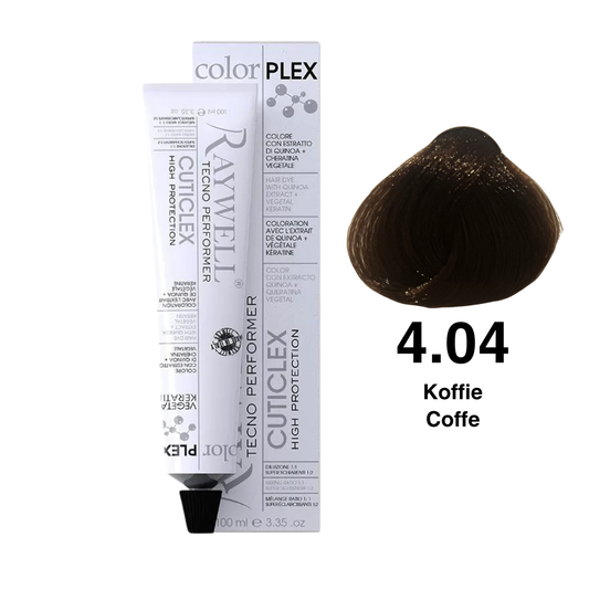 Raywell ColorPlex - Permanente Haarfarbe - 4.04 - Kaffee - 100 ml