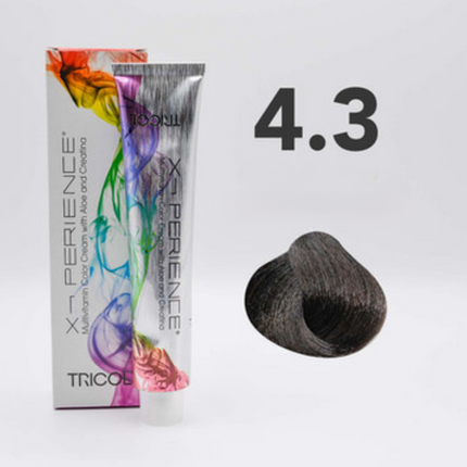 Tricol Xperience - Permanente Haarfarbe - 4.3 - Mittelgoldbraun - 100 ml