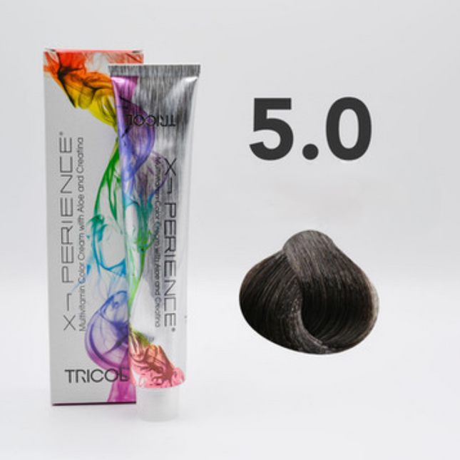 Tricol Xperience - Permanente Haarfarbe - 5.0 - Hellbraun Intensiv - 100 ml