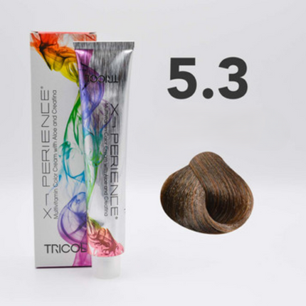 Tricol Xperience - Permanente Haarfarbe - 5.3 - Helles Goldbraun - 100 ml