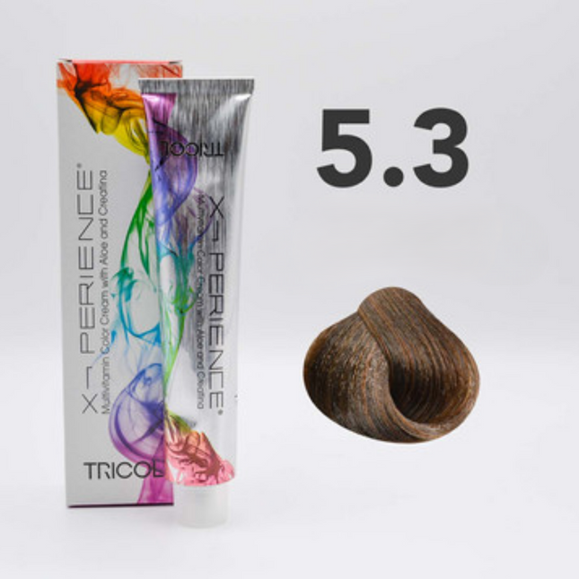 Tricol Xperience - Permanente Haarfarbe - 5.3 - Helles Goldbraun - 100 ml