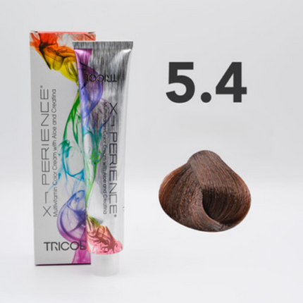 Tricol Xperience – Permanente Haarfarbe – 5.4 – Hellkupferbraun – 100 ml