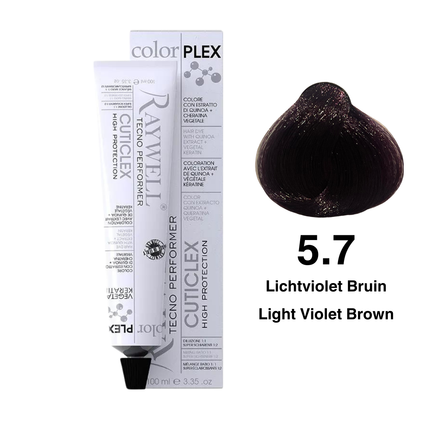 Raywell ColorPlex - Permanente Haarfarbe - 5.7 - Hellviolettbraun - 100 ml