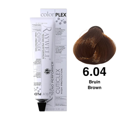 Raywell ColorPlex - Permanente Haarfarbe - 6.04 - Braun - 100 ml