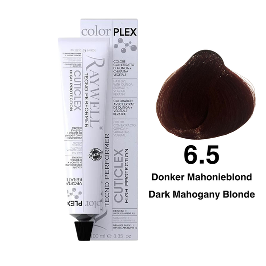 Raywell ColorPlex - Permanente Haarfarbe - 6.5 - Dunkles Mahagoniblond - 100 ml