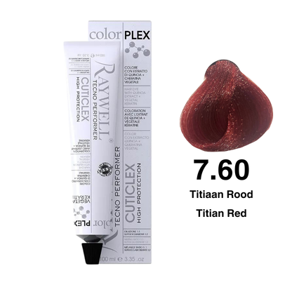 Raywell ColorPlex - Permanente Haarfarbe - 7.60 - Tizianrot - 100 ml