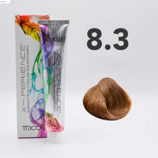 Tricol Xperience – Permanente Haarfarbe – 8,3 – Goldene Kastanie – 100 ml