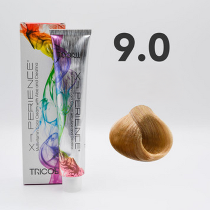 Tricol Xperience - Permanente Haarfarbe - 9.0 - Sehr Hellblond Intensiv - 100 ml