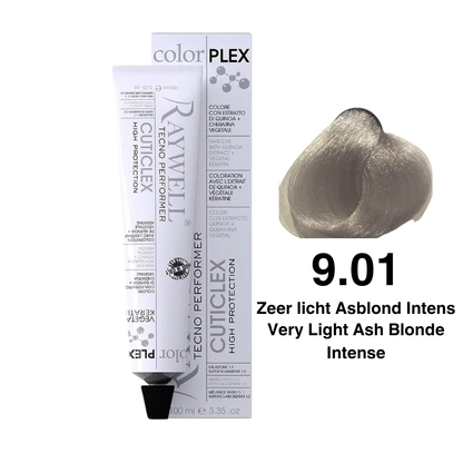 Raywell ColorPlex – Permanente Haarfarbe – 9.01 – Sehr helles Aschblond Intensiv – 100 ml