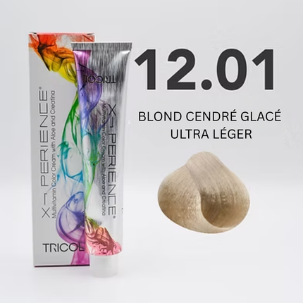 Tricol Xperience – Permanente Haarfarbe – 12.01 – Ultrahelles Eisblond – 100 ml