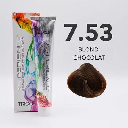 Tricol Xperience – Permanente Haarfarbe – 7,53 – Schokoladenblond – 100 ml