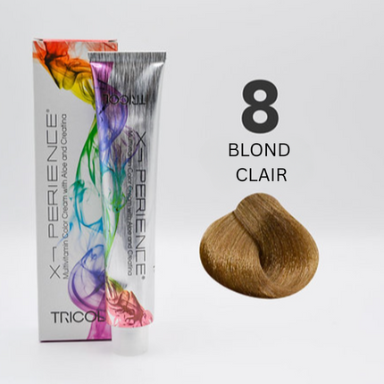 Tricol Xperience – Permanente Haarfarbe – 8 – Hellblond – 100 ml