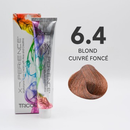 Tricol Xperience – Permanente Haarfarbe – 6.4 – Dunkelkupferblond – 100 ml