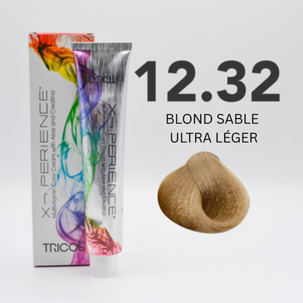Tricol Xperience – Permanente Haarfarbe – 12.32 – Ultrahelles Sandblond – 100 ml