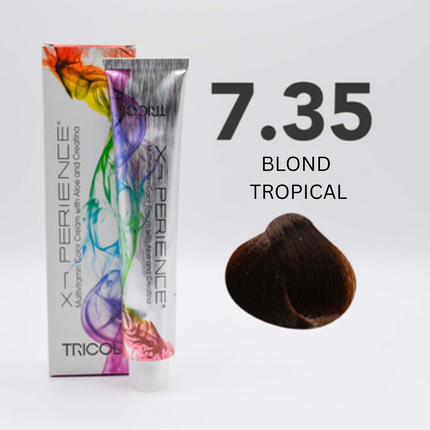 Tricol Xperience – Permanente Haarfarbe – 7.35 – Blond Tropisch – 100 ml