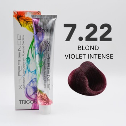 Tricol Xperience – Permanente Haarfarbe – 7,22 – Intensives Violettblond – 100 ml
