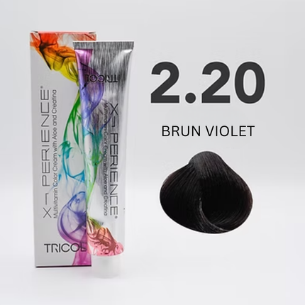 Tricol Xperience – Permanente Haarfarbe – 2.20 – Violettbraun – 100 ml