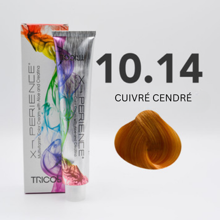 Tricol Xperience – Permanente Haarfarbe – 10.14 – Kupferaschblond – 100 ml