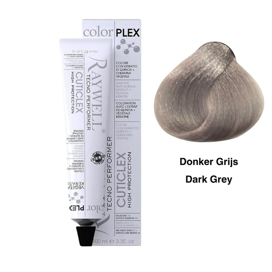 Raywell ColorPlex - Professionelle Haarfarbe - Dunkelgrau - 100 ml