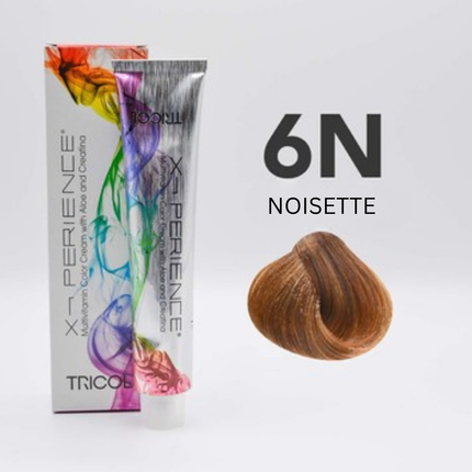 Tricol Xperience – Permanente Haarfarbe – 6N – Haselnuss – 100 ml