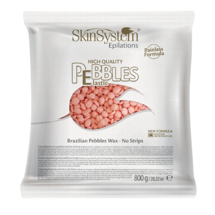 SkinSystem Pebbles Haarentfernungswachs – Rosa Creme 800 g