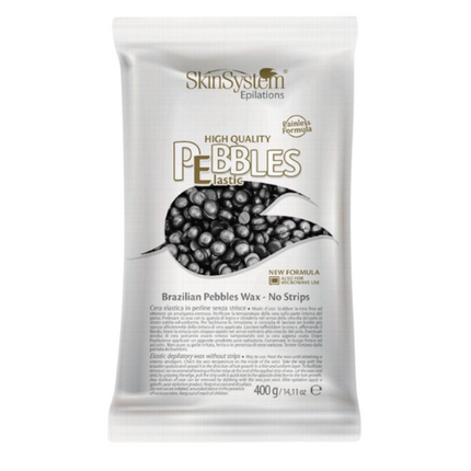 SkinSystem Pebbles Haarentfernungswachs – Schwarze Creme, 400 g