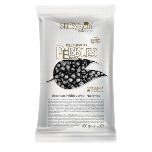 SkinSystem Pebbles Haarentfernungswachs – Schwarze Creme, 400 g