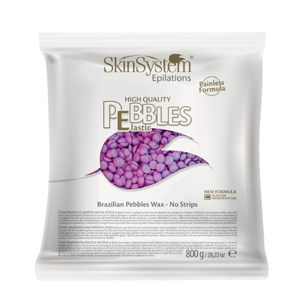 SkinSystem Pebbles Haarentfernungswachs - Violette Creme 800 g