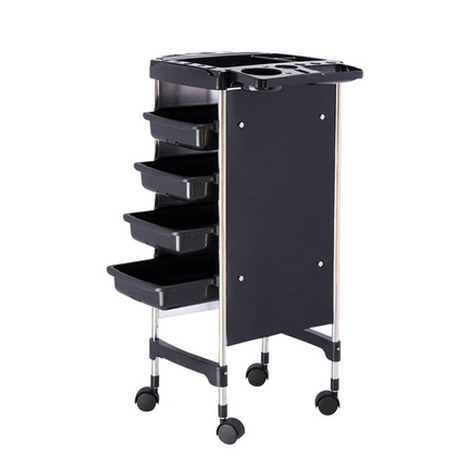 Time Apollo Professional Trolley – 4 Schubladen und mobile Räder – für Friseure und Barbiere