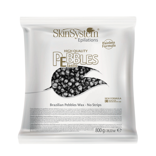 SkinSystem Pebbles Haarentfernungswachs - Schwarze Creme 800 g