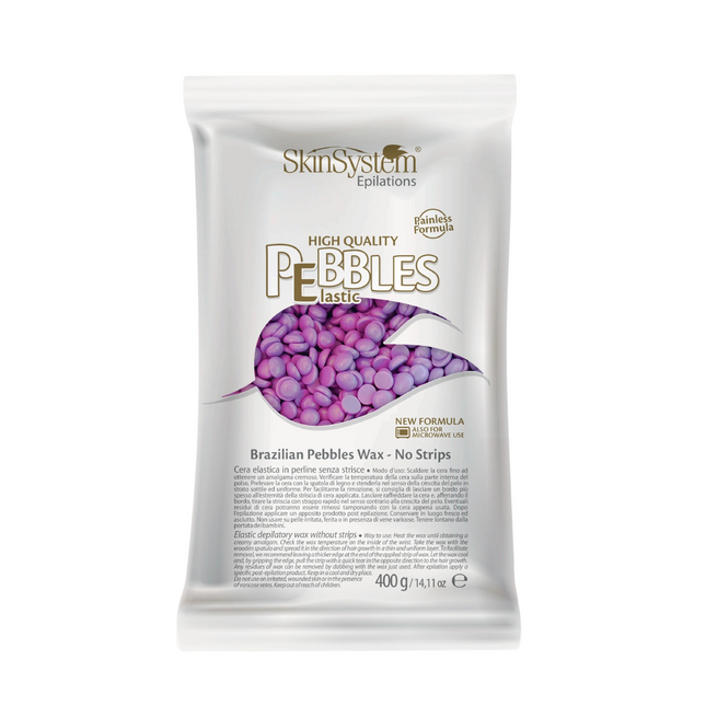 SkinSystem Pebbles Haarentfernungswachs - Violette Creme 400 g
