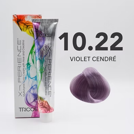 Tricol Xperience – Permanente Haarfarbe – 10,22 – Violettes Aschblond – 100 ml